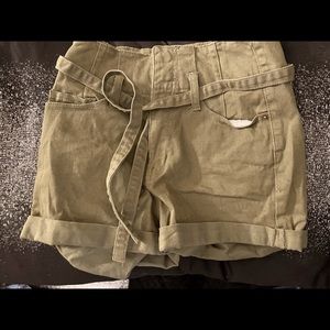 Fashion nova tie front cloth shorts